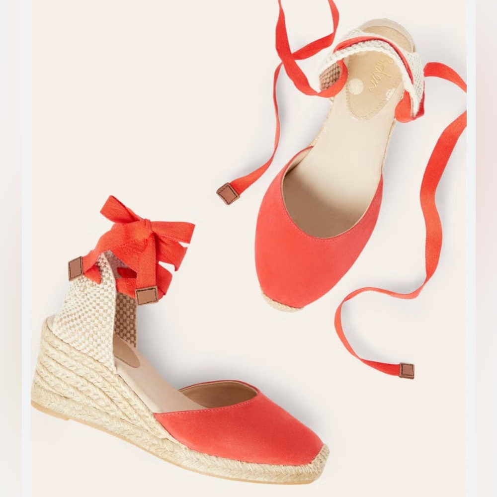Boden Women’s Cassie Suede Espadrille Wedge Shoes Size EU 41
